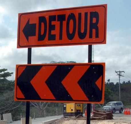 Motorists travelling to Kingston via Annotto Bay are being urged to use an alternative route through Richmond, into Rock River, then Scott’s Hall, exiting at Grandy Hole.