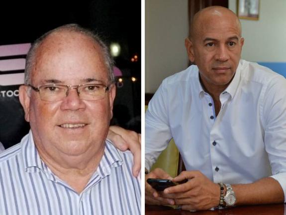 Former SSL director Hugh Croskery (left) and ex-CEO Zachary Harding are being questioned by law enforcement authorities in connection with the ongoing investigation into alleged fraud at the collapsed Stocks and Securities Limited investment firm.