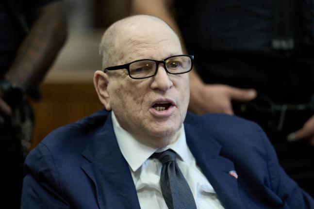 Harvey Weinstein appears in court in New York, Thursday, January 8. 