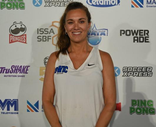 Lindsay Eversmeyer, head men’s coach at Southwestern Illinois College, during the ISSA All-Scholastic and All-Manning and All-daCosta Cup matches at the STETHS Sports Complex on Saturday.