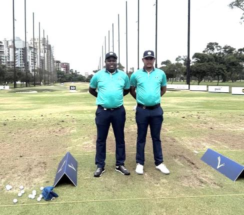 Oshae Haye and Zandre Roye at the 11th Latin America Amateur Golf Championship in Peru on Thursday, January 15.