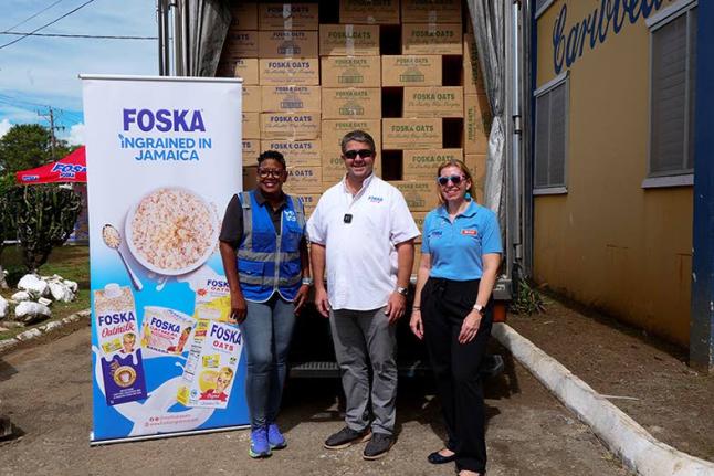 The donation was formally handed over during a brief ceremony attended by key stakeholders, including Marsha Burrell, development and marketing manager at Food For The Poor; Kathryn Silvera, president of the Jamaica Manufacturers and Exporters Association;