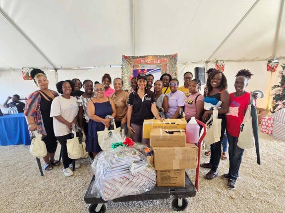 Through their ‘Pack for a Purpose’ initiative, The Courtleigh Hospitality Group (CHG), donated school supplies and other relief items to the teachers and students of Little Noble Kinder Kare in Black River, St. Elizabeth. The support comes in the after