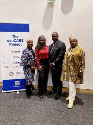 Leaders of The genCARE Project are (from left) Dr Juliet Daniel of McMaster University, Dr Loydie Jerome-Majewska of McGill University, Dr Upton Allen of The Hospital for Sick Children (SickKids)/University of Toronto, and Dr OmiSoore Dryden of Dalhousie U