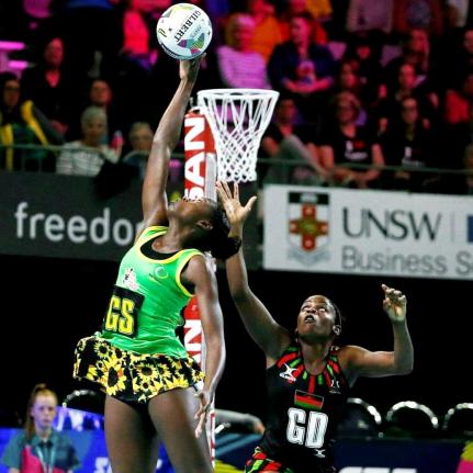 Jamaica’s goalshooter Shanice Beckford in action.