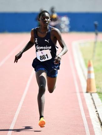 Mickoloy Saunders of Jamaica College in the boys’ Class 3 800m at the 2026 Camperdown Classics, at Ashenheim Stadium, Jamaica College, on Saturday.