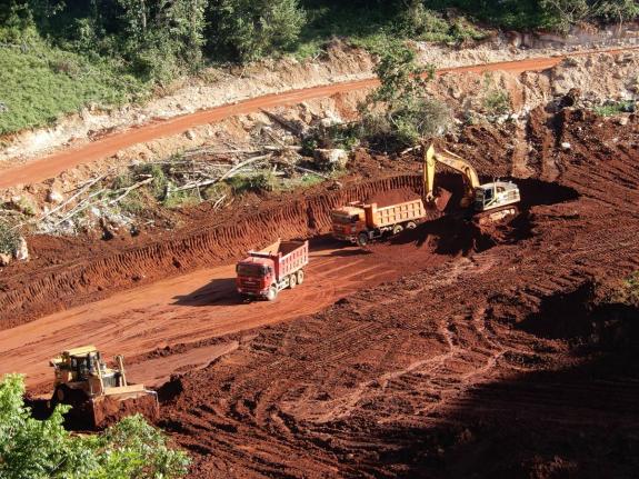Mining in a section of Gibraltar, St Ann.