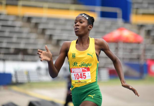 Former St Jago athlete, who now runs from Holmwood Technical High School, Annastacia Hall.