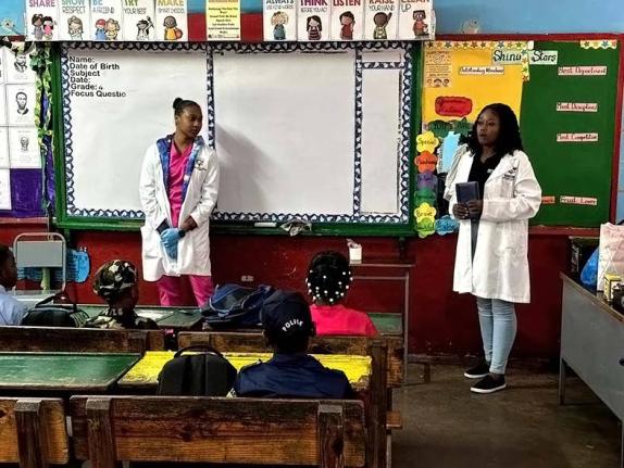 Inspiring curiosity today helps to shape tomorrow’s healthcare professionals, and the  Biomedical Caledonia Laboratory team was happy to spend some time with students at the Christiana Leased Primary and Infant School in Manchester for their Career Fair 