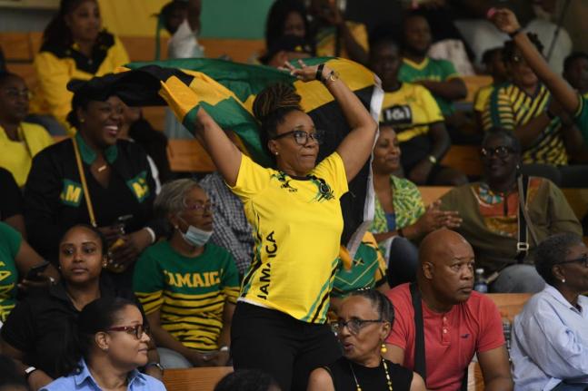 Fans at the National Indoor Sports Centre.