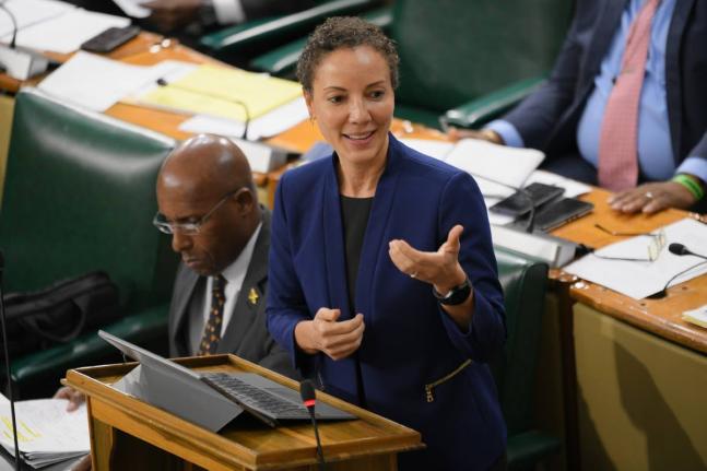 Minister of Foreign Affairs and Foreign Trade, Kamina Johnson Smith.

