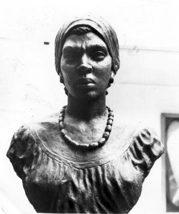 A bust of Nanny of the Maroons 