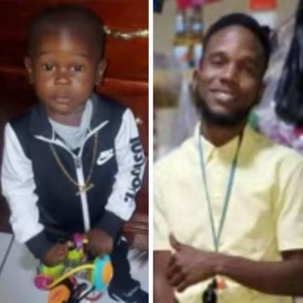 Jayce Pinnock and his father Kiero Pinnock.