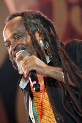 Reggae artist Little Roy in performance.
