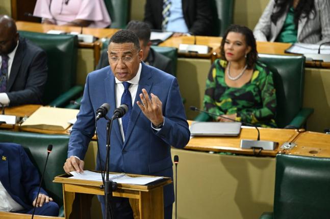 Prime Minister, Dr Andrew Holness, delivers his contribution to the 2026/27 Budget Debate in the House of Representatives on Thursday, March 19.
