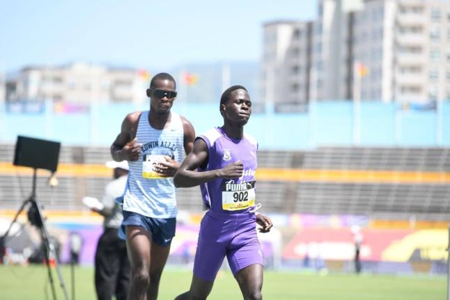 Kingston College’s (KC) Nahashon Ruto at Champs 2026.